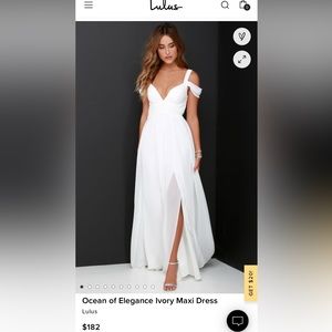 NEW - Lulu’s - Gorgeous Ivory Maxi Dress - Small
